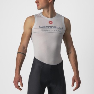 Castelli ACTIVE COOLING SLEEVELESS Men Base Layer Silver Grey | IUKZPY-869