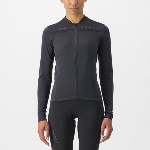 Castelli ANIMA 4 LONG SLEEVE Women Jersey Black | EBFAIW-240