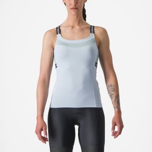 Castelli BAVETTE TOP Women Jersey Blue / Dark Grey Blue | XZAWIU-784