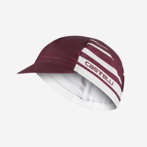 Castelli CLASSICO Men Cap Deep Burgundy / Silver | CFLHSQ-802