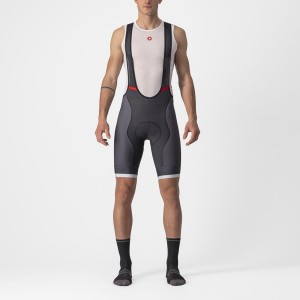 Castelli COMPETIZIONE KIT Men Bib Shorts Dark Grey / Silver Grey | VEDLKO-371