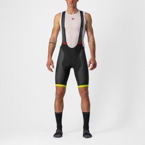 Castelli COMPETIZIONE KIT Men Bib Shorts Black / Light Green | ZPTJFM-078