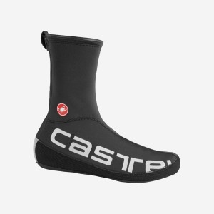 Castelli DILUVIO UL Men Shoecovers Black / Silver | WGQECO-906