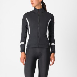 Castelli DINAMICA 2 Women Jackets Black / White | IOGTES-803