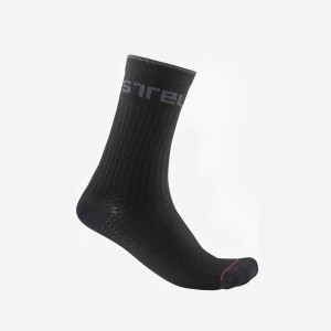 Castelli DISTANZA 20 Men Socks Black | FWAGTJ-618