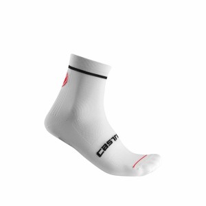 Castelli ENTRATA 9 Men Socks White | QRUCMI-536