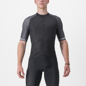 Castelli ENTRATA VI Men Jersey Black / Dark Grey / Silver | NPAGKF-726