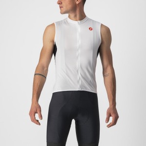 Castelli ENTRATA VI SLEEVELESS Men Jersey White / Black / Red | ALZWXE-627