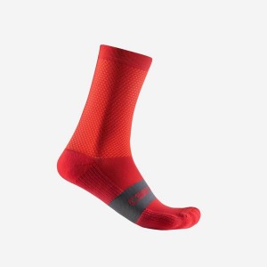 Castelli ESPRESSO 15 Men Socks Red | MEVKOT-856