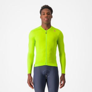 Castelli ESPRESSO LS Men Jersey Light Green / Deep Green | NUQVXG-849