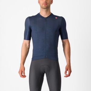 Castelli ESPRESSO Men Jersey Blue / Silver | JCNTBP-045