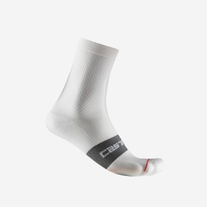 Castelli ESPRESSO W 12 Women Socks White | JXWYGV-408