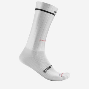 Castelli FAST FEET 2 Men Socks White | QJMIUV-238