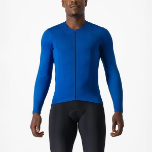 Castelli FLY LS Men Jersey Blue | KIGVYM-376