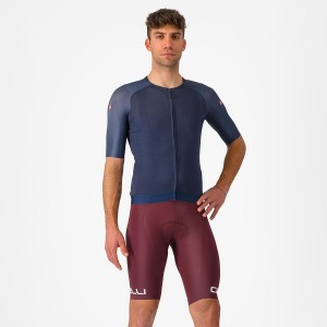 Castelli FREE AERO RC CLASSIC Men Bib Shorts Deep Burgundy / White | UCJFKW-672