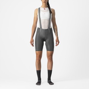 Castelli FREE AERO RC W Women Bib Shorts Grey | SQFORJ-476