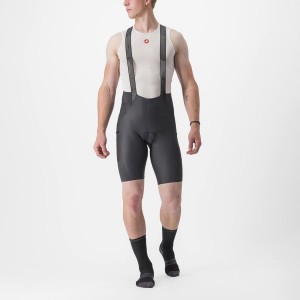 Castelli FREE UNLIMITED Men Bib Shorts Dark Grey | TDGRLV-409