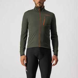 Castelli GO Men Jackets Green / Red | ICVGSM-502