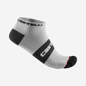 Castelli LOWBOY 2 Men Socks White Black | GFSOQW-834