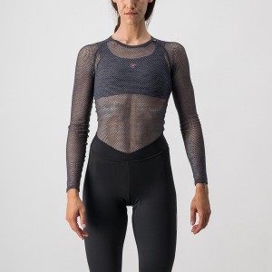 Castelli MIRACOLO W LONG SLEEVE Women Base Layer Grey | GFVSJE-726