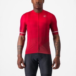 Castelli ORIZZONTE Men Jersey Red / Red / White | OIQENK-257