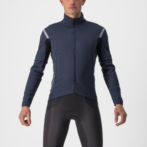 Castelli PERFETTO RoS 2 CONVERTIBLE Men Jackets Blue / Silver | SDQIJN-730