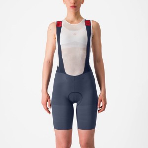 Castelli PREMIO W Women Bib Shorts Blue / Grey Blue | CJDABG-153