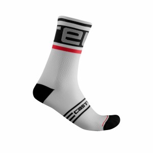 Castelli PROLOGO 15 Men Socks Black / White | GFBQNA-590