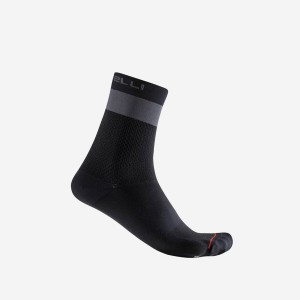 Castelli PROLOGO LITE 15 Men Socks Black / Dark Grey | AQIZPK-576