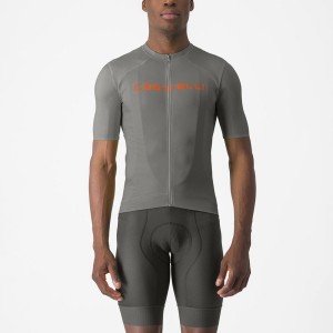 Castelli PROLOGO LITE Men Jersey Grey / Orange | KZFVLN-309