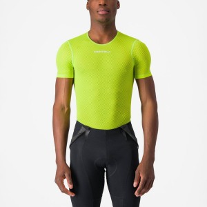 Castelli PRO MESH 2.0 SHORT SLEEVE Men Base Layer Light Green | VUYWTH-371