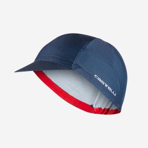 Castelli ROSSO CORSA 2 Men Cap Blue | OVEWPF-748