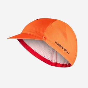 Castelli ROSSO CORSA 2 Men Cap Orange | ZRTIBM-916