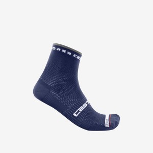 Castelli ROSSO CORSA PRO 9 Men Socks Blue | YXVCOE-693