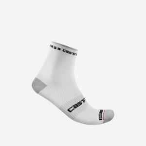 Castelli ROSSO CORSA PRO 9 Men Socks White | EIDFXC-190