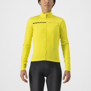 Castelli SINERGIA 2 FZ Women Jersey Yellow / Dark Grey | UXGAWE-845