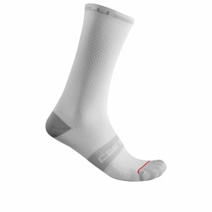 Castelli SUPERLEGGERA T 18 Men Socks White | KSOVUE-902