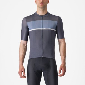 Castelli TRADIZIONE Men Jersey Blue / Light Grey Blue | WIMTDV-260