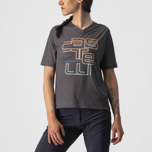 Castelli TRAIL TECH W TEE Women Jersey Dark Grey | GJOEWU-179