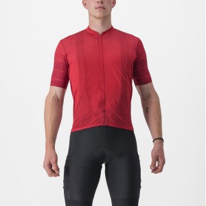 Castelli UNLIMITED TERRA Men Jersey Dark Red | IAQDHC-376