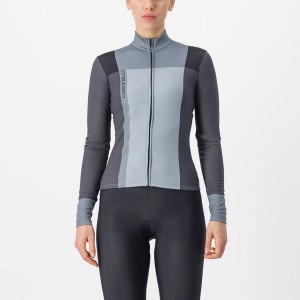 Castelli UNLIMITED W THERMAL Women Jersey Black / Grey | QSEHWP-589