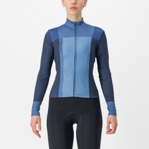 Castelli UNLIMITED W THERMAL Women Jersey Blue / Blue | PUZMKT-079