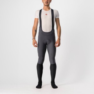 Castelli VELOCISSIMO 5 Men Bib Tights Dark Grey / Silver | PGTLVY-870