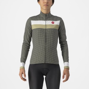 Castelli VOLARE LS Women Jersey Green / White / Green | SQUNEV-364