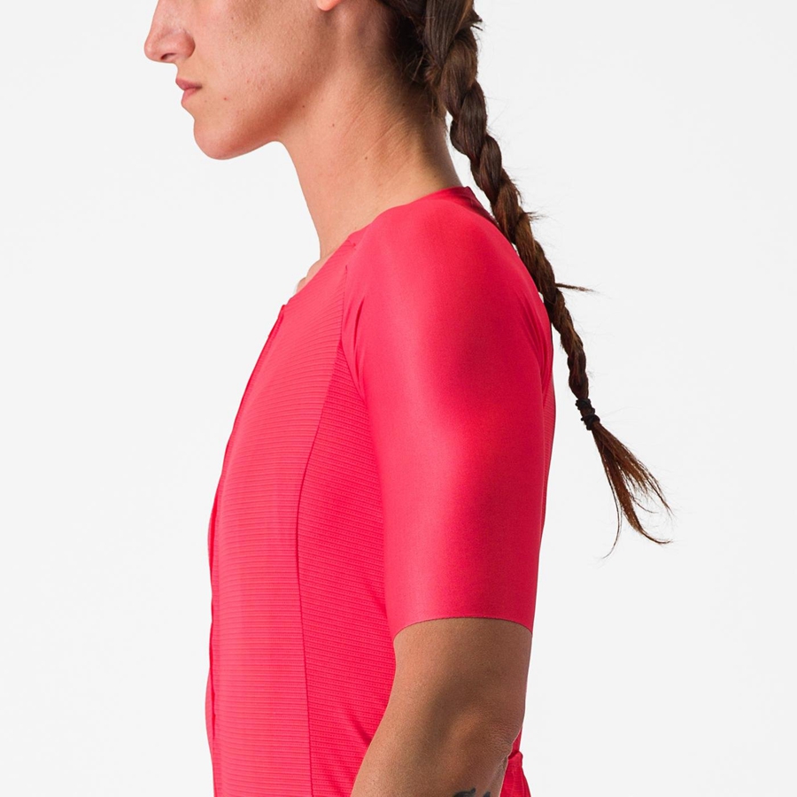 Castelli AERO PRO 7.0 W Women Jersey Red | LVXMHG-714