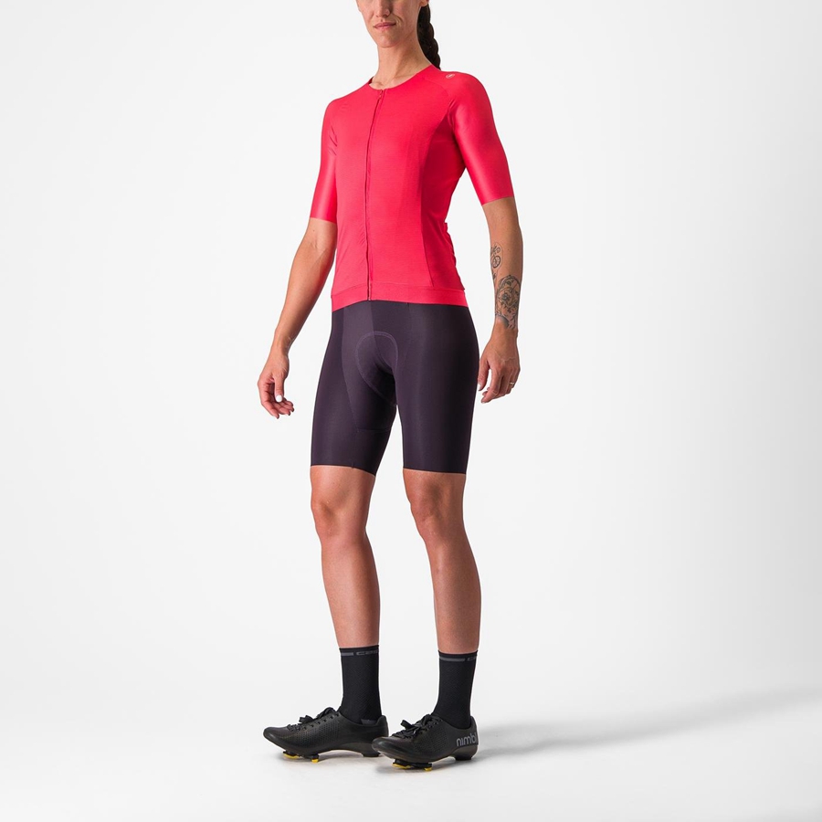 Castelli AERO PRO 7.0 W Women Jersey Red | LVXMHG-714