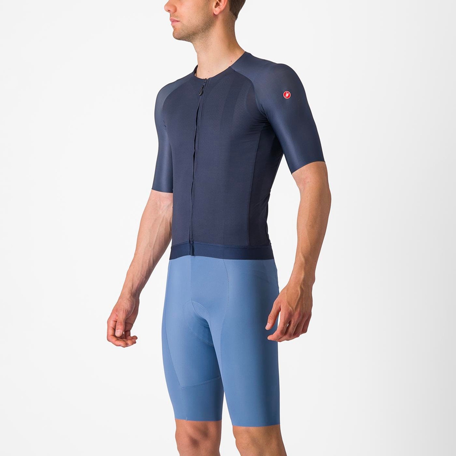 Castelli AERO RACE 7.0 Men Jersey Blue | QBOEKZ-193