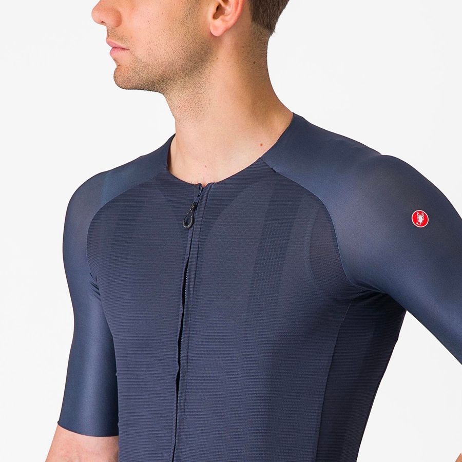 Castelli AERO RACE 7.0 Men Jersey Blue | QBOEKZ-193