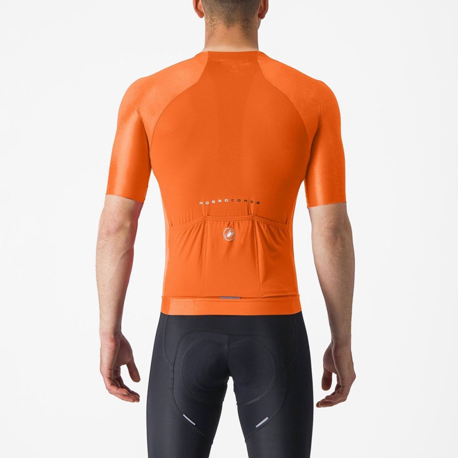 Castelli AERO RACE 7.0 Men Jersey Orange | FRIVDZ-240