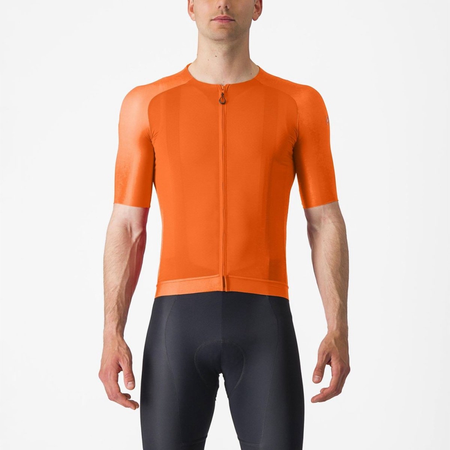 Castelli AERO RACE 7.0 Men Jersey Orange | FRIVDZ-240